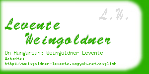 levente weingoldner business card